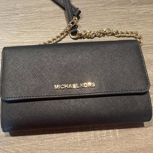 Michael Kors Jet Set Travel Travel Saffiano Chain Wallet Crossbody